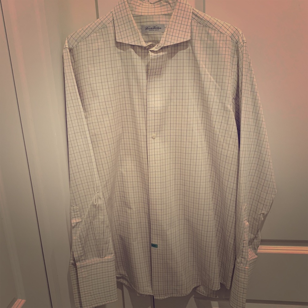Brooks Brothers plaid shirt “custom order” XL tall